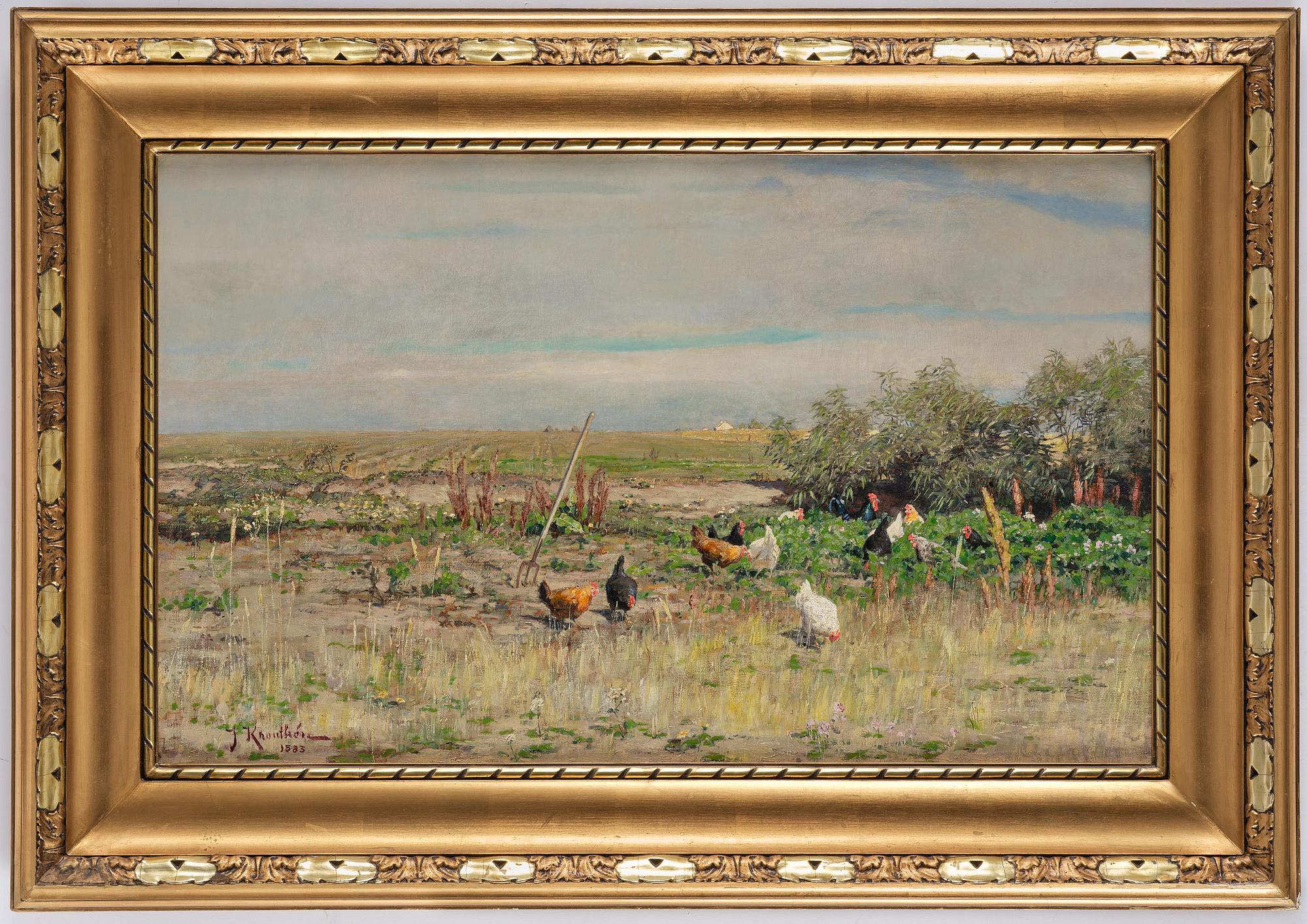 Johan Krouthén, "Höns i trädgårdslandet".