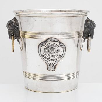 A 1910s silver plated Champagne ice cooler bucket, Argit, France.