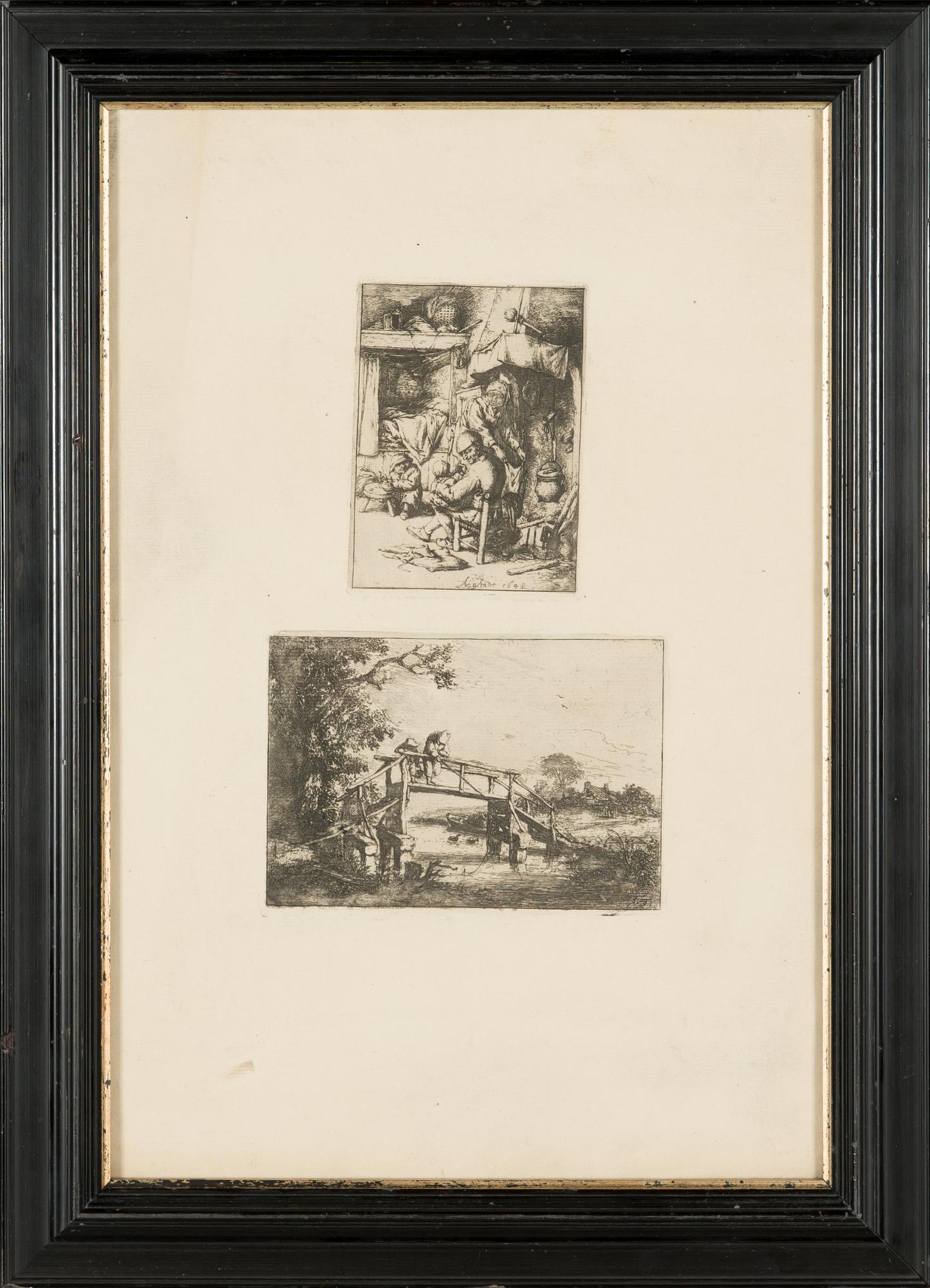 Adriaen van Ostade, two etchings.