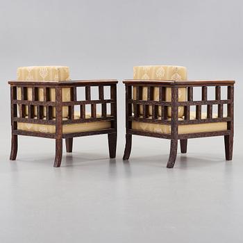 A pair of Chinese armchairs, 1920's.