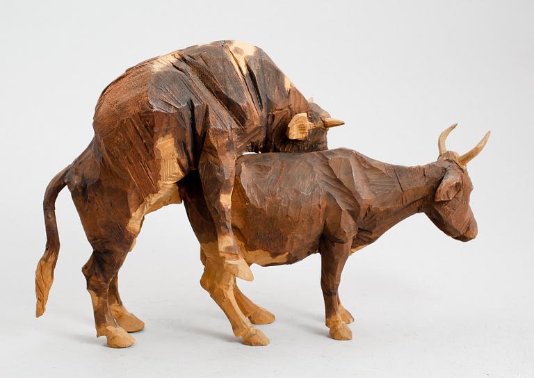 Axel Petersson Döderhultarn, "Lantlig idyll - kobröllop" (2).