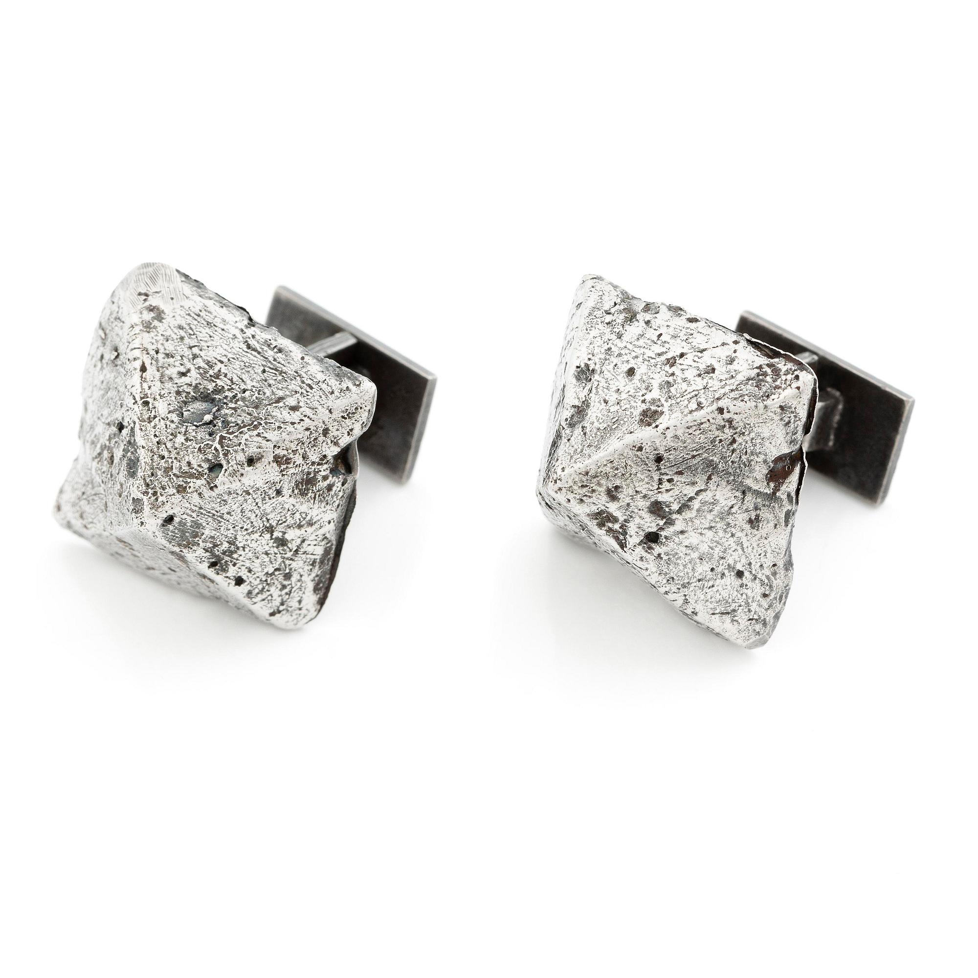 Björn Weckström, a pair of cufflinks, silver, Helsinki 1964.