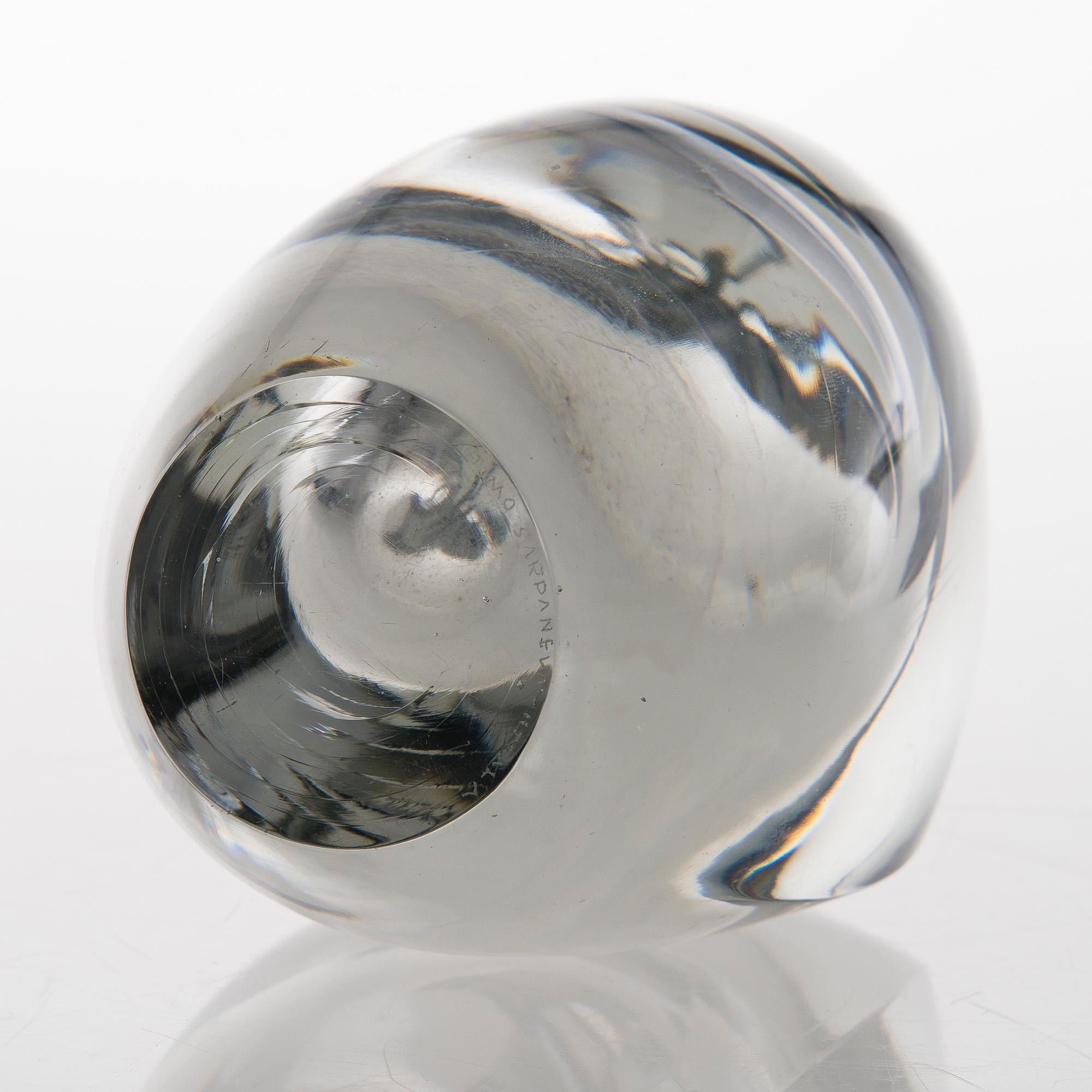 Timo Sarpaneva, Glasskulptur, signerad Timo Sarpaneva, Iittala.