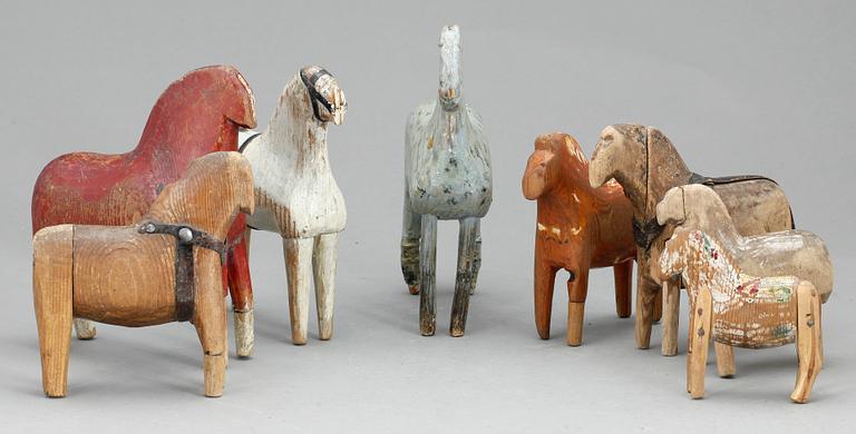 DALAHÄSTAR, 8 st, Floda, Dalarna. 1800-tal.