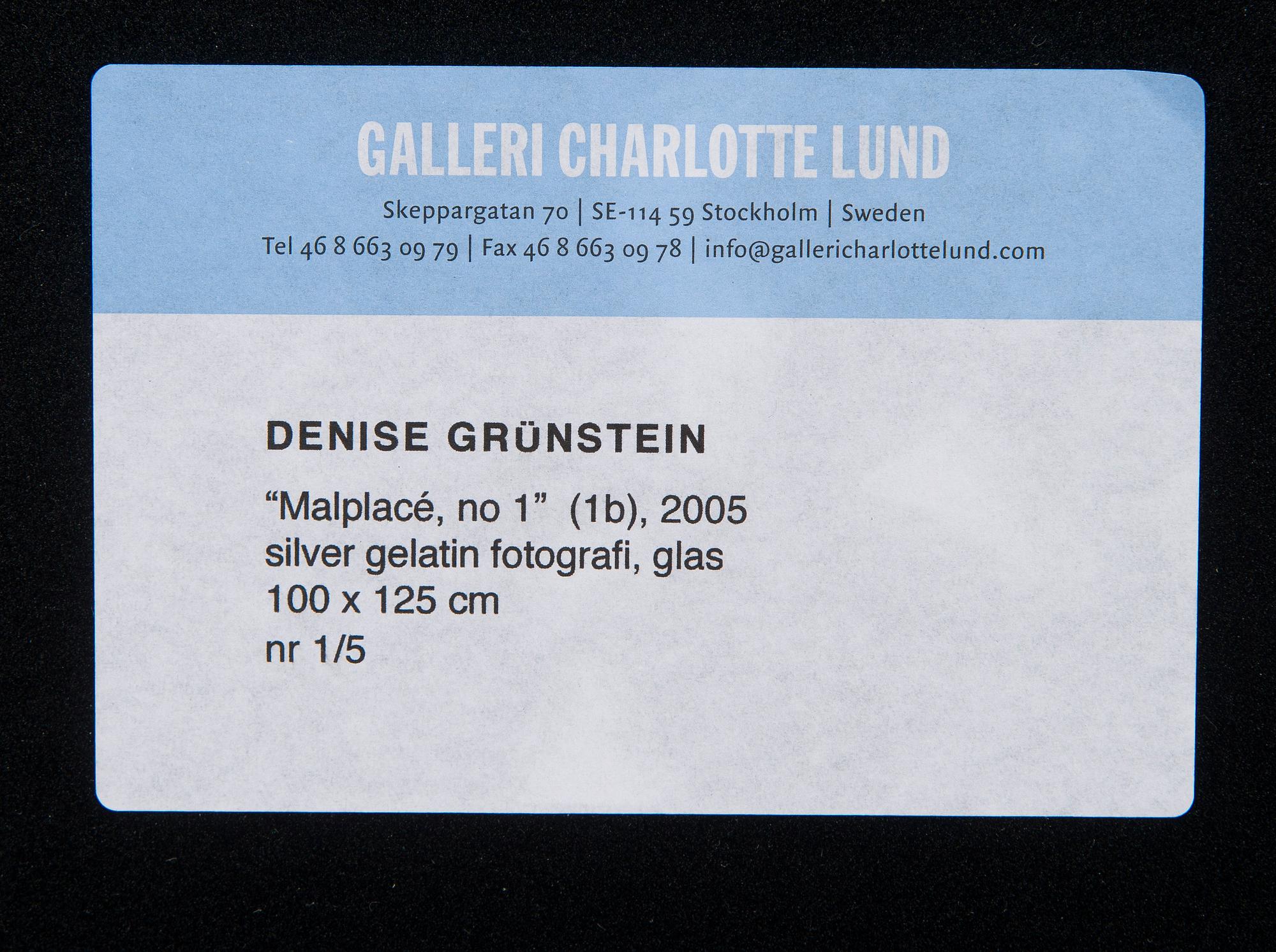 Denise Grünstein, "Malplacé, no 1" (1b), 2005.
