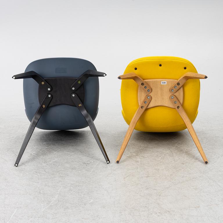 GamFratesi, two 'Beetle' chairs, Gubi, Denmark.