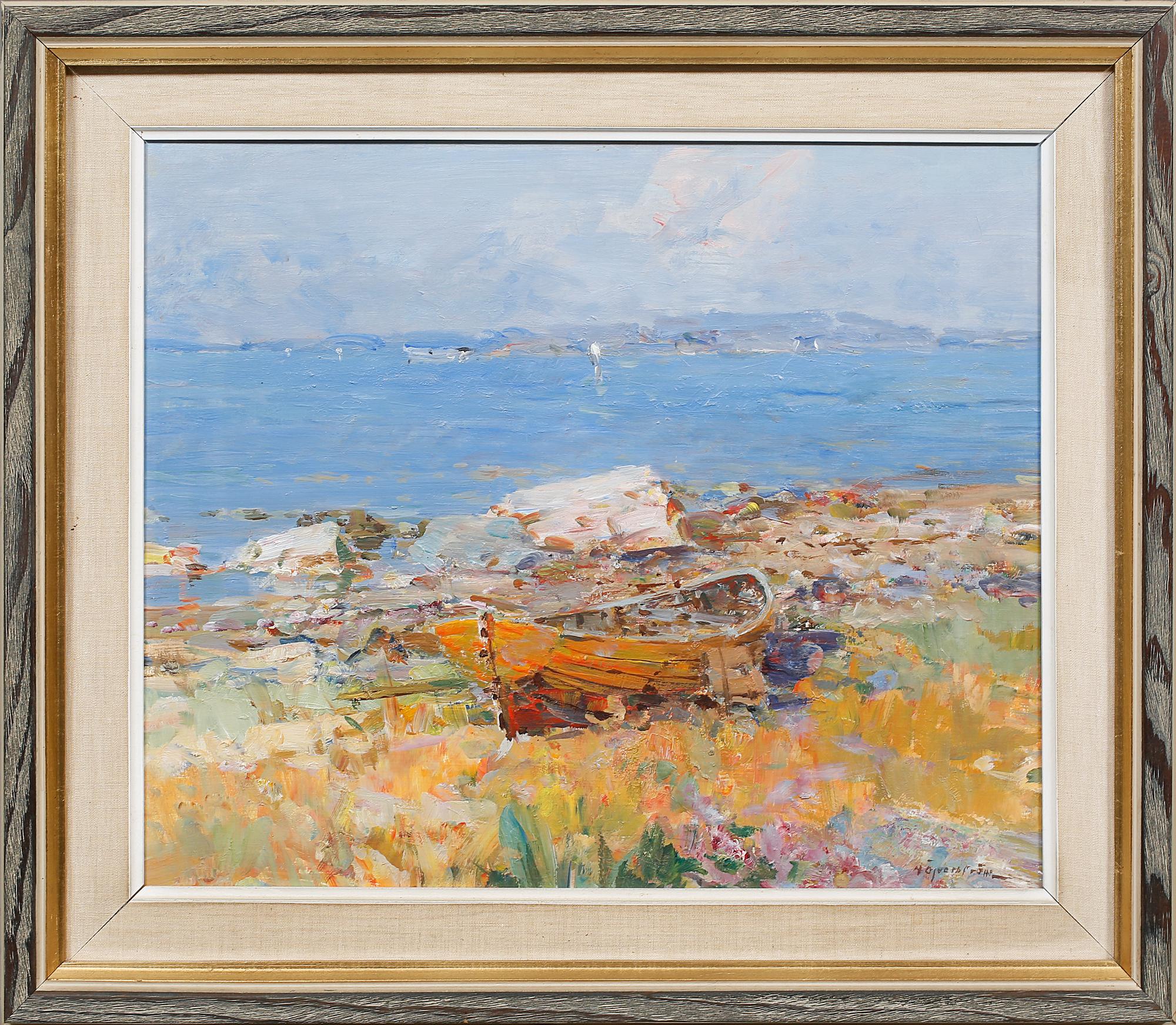 HUGO ÖFVERSTRÖM, olja på pannå, signerad.