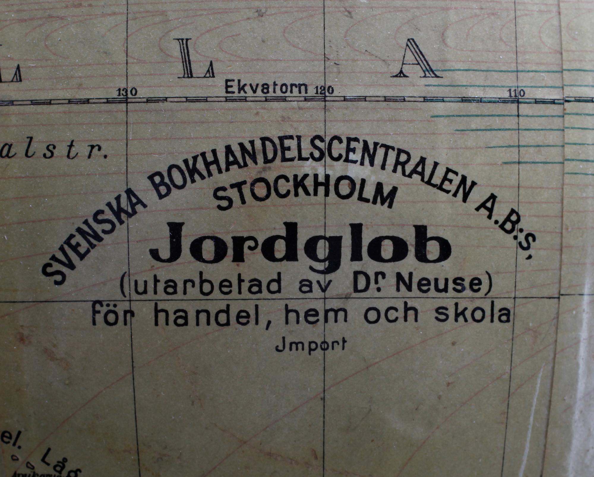 JORDGLOB, Dr Neuses för Handel, hem och skola, 1900-talets första hälft.