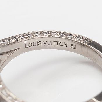 Louis Vuitton, Sormus, platinaa, timantteja n. 2.33 ct yht. Merkitty Louis Vuitton 52, 390234. 2018.