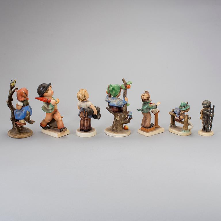 FIGURER, 7 st, porslin, Hummel, Goebel, 1900-talets andra hälft.