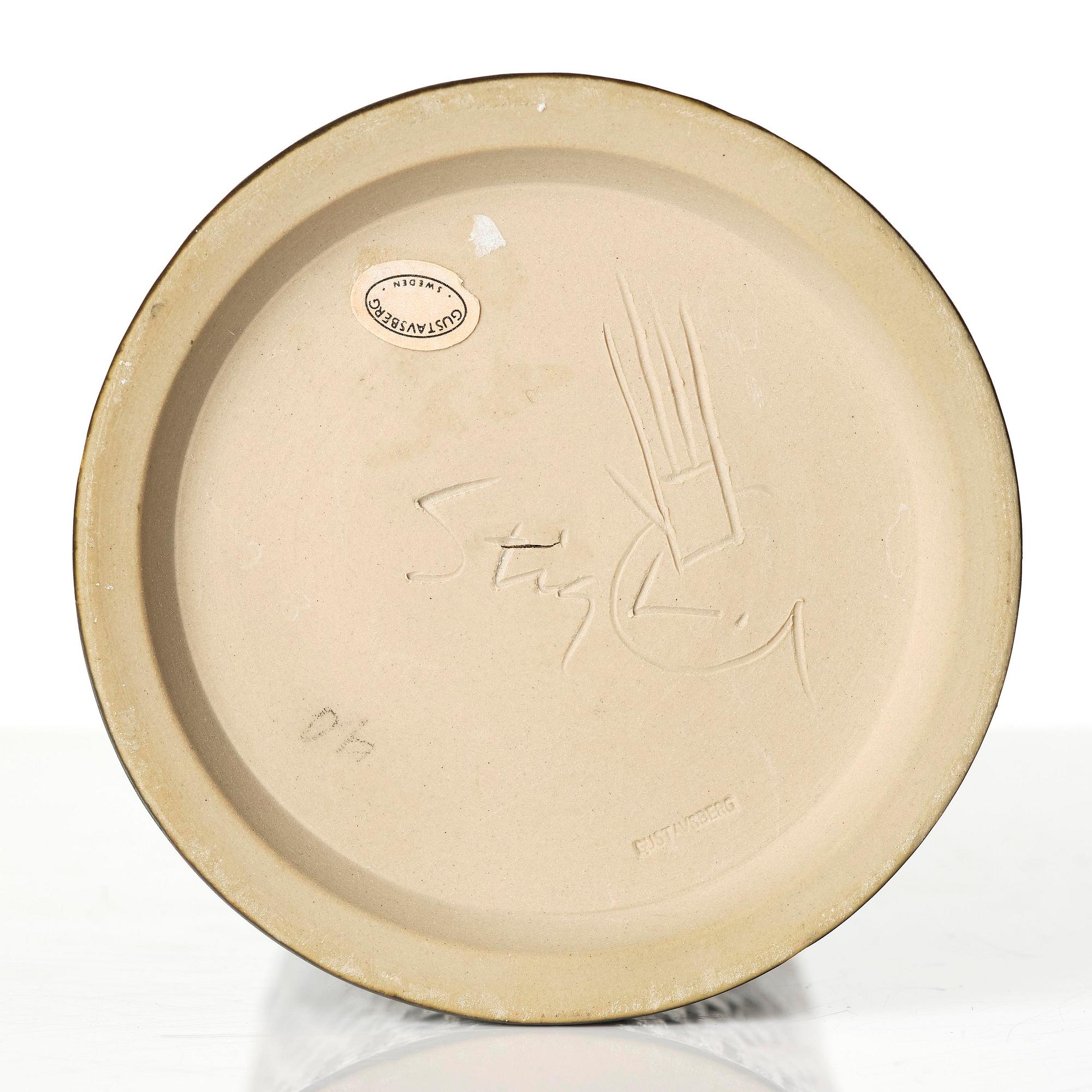 Stig Lindberg, a stoneware vase, Gustavsberg Studio 1966.
