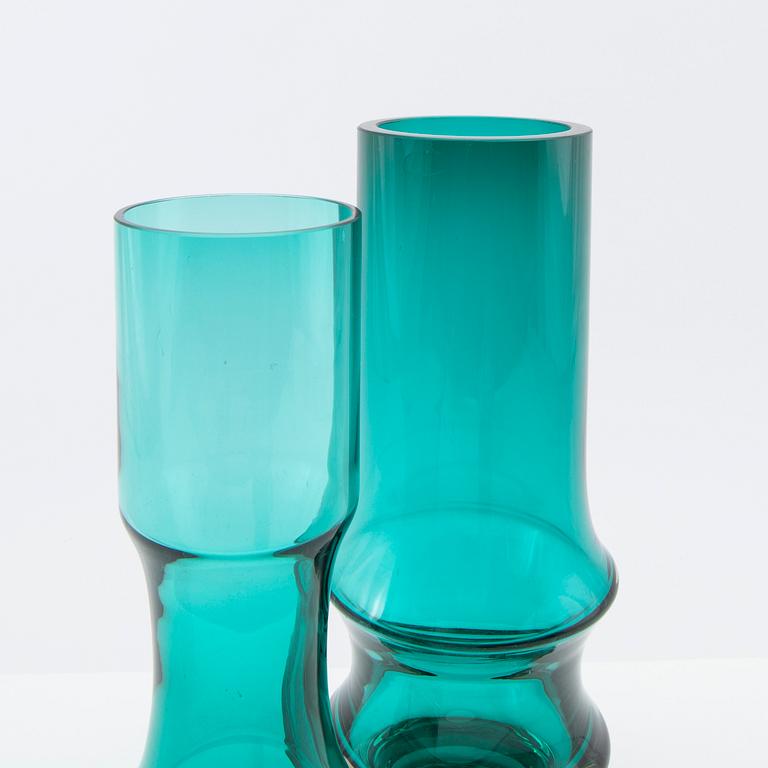 Tamara Aladin, vaser, 3 st, glas, Riihimäen Lasi, 1960/70-tal.