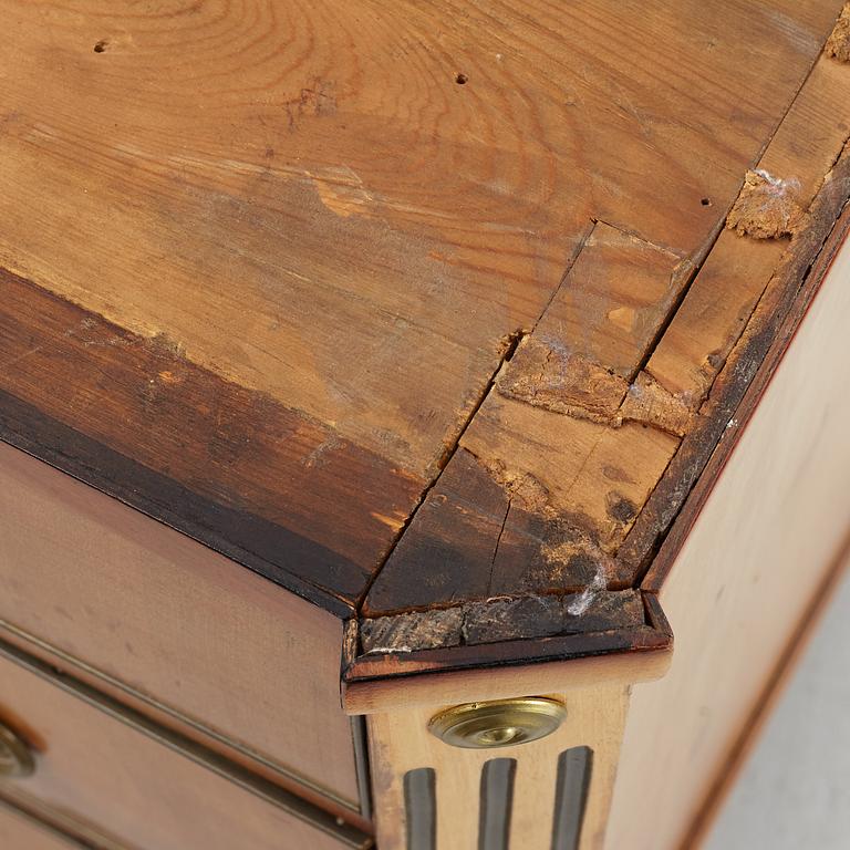 A late Gustavian-style mahogany commode, 19th century.