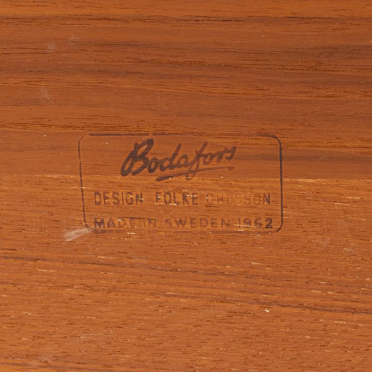 Folke Ohlsson, a teak coffee table, Bodafors, 1950's/60's.