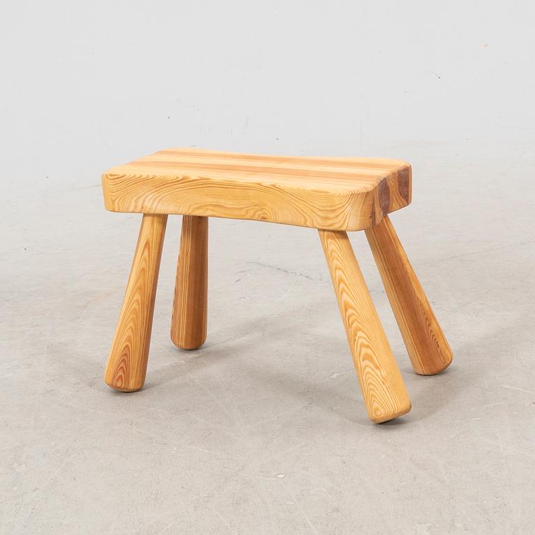 An Ingvar Hildingsson signed pine stool later part of the 20th century.
