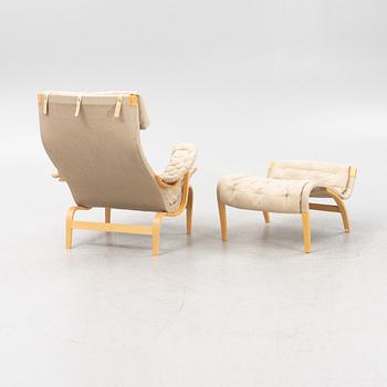 Bruno Mathsson, armchair with footstool, "Pernilla", DUX.