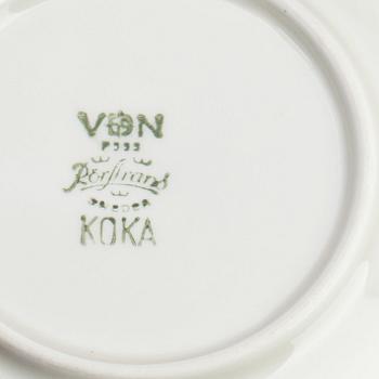 SERVISDELAR, 41 delar, "Koka", Hertha Bengtson, Rörstrand, 1956-88.