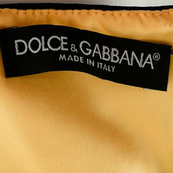 DOLCE & GABBANA, a black and yellow dress.