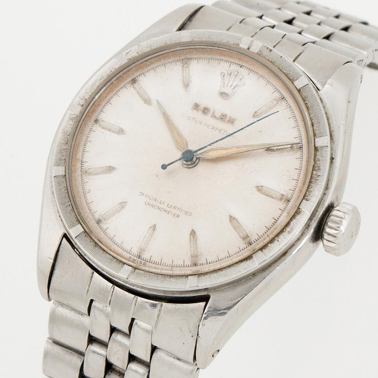 ROLEX, Oyster Perpetual, Chronometer, "Semi Bubble Back", wristwatch, 34,5 mm.