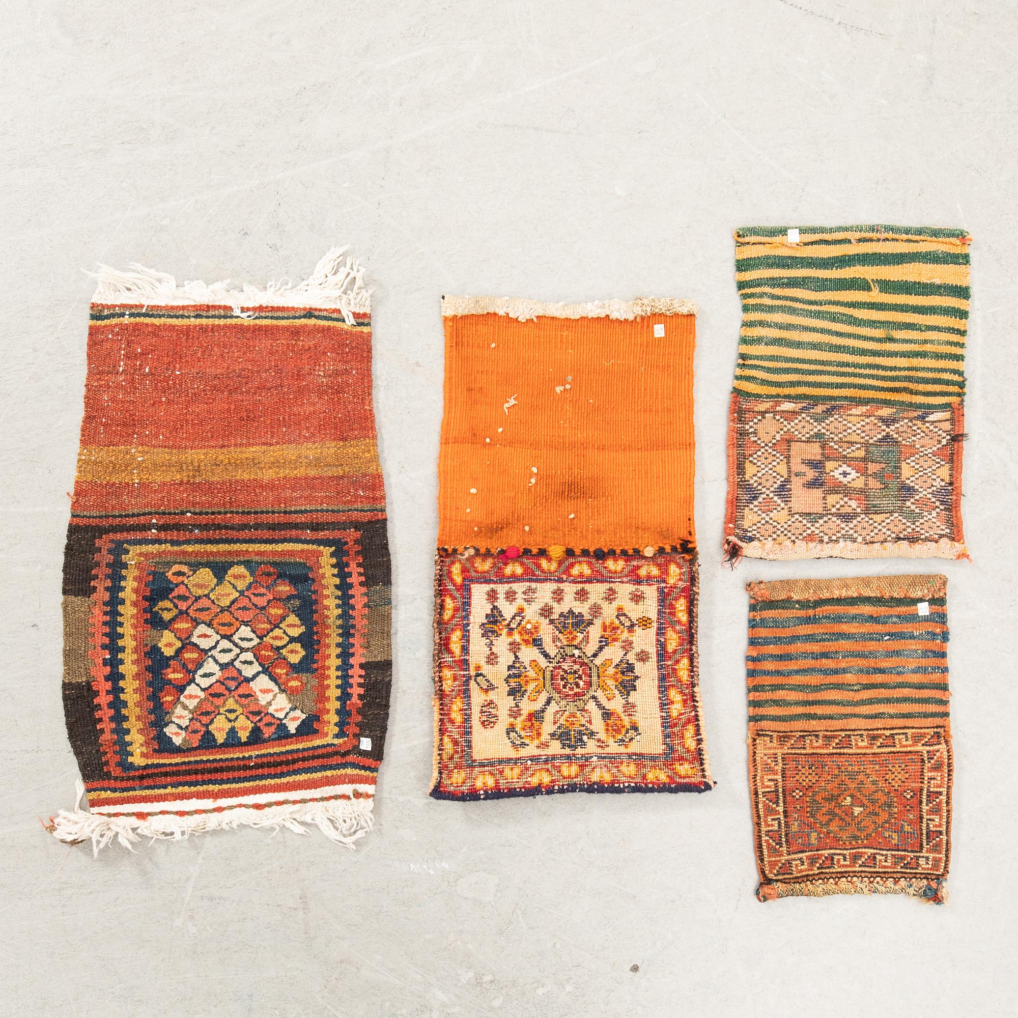 Väskor Chanteh 4 st Bidjar, Kashgai/Lori, Kurdistan/Qushan semaintika/antika.