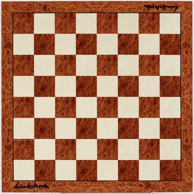 Bengt Lindström, chess game with chess pieces, executed around 1994-95.