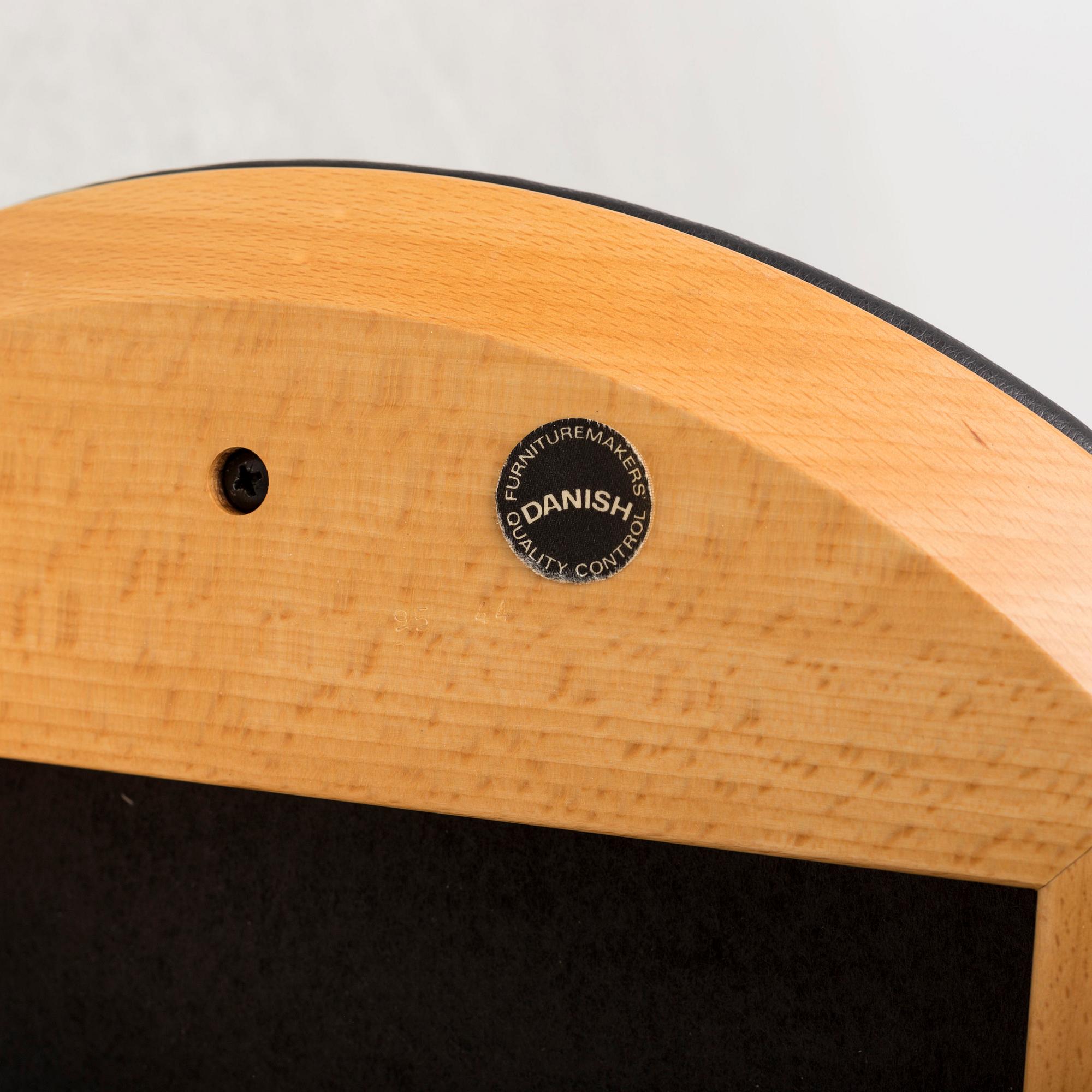 a pair of 'String Chairs' by Niels Jörgen Haugensen, Tranekaer Furniture, Denmark, late 20th century.