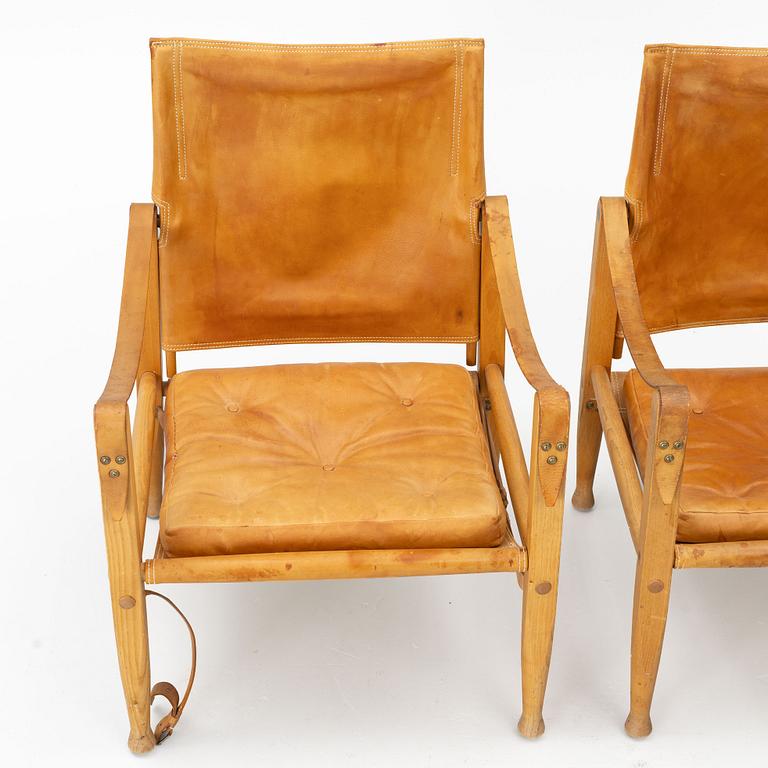 Kaare Klint, Armchairs, “Safari”, a pair, Rud. Rasmussens Snedkerier, Denmark, second half of the 20th century.