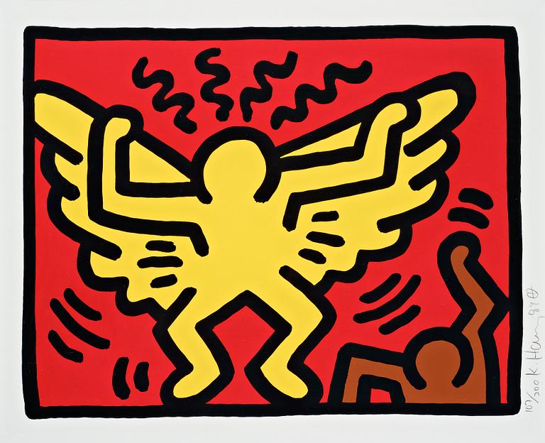Keith Haring, "Untitled, Pl. 1", from "Pop Shop IV series".