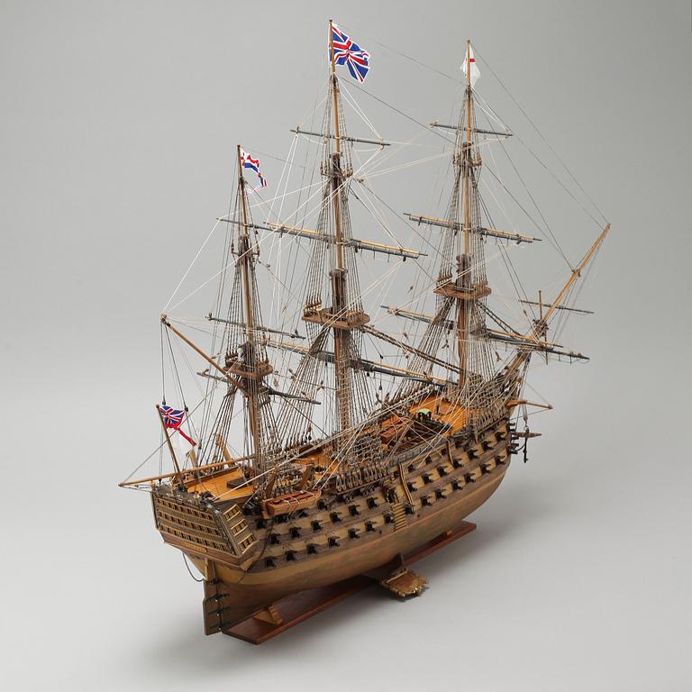 A 20th century miniature ship.