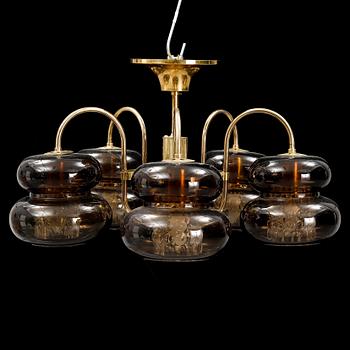 Carl Fagerlund, a ceiling lamp, Orrefors second half of the 20th century.