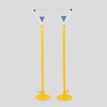 Olle Anderson, a pair of "Halo Halo" floor lamps, Boréns, Sweden, 1980s.