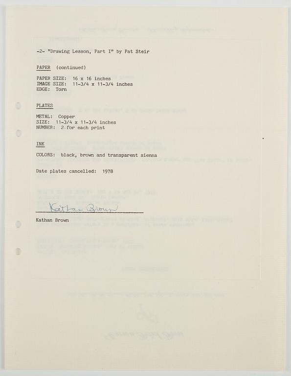 Pat Steir, Portfolio "Drawing lesson Part I - Line".