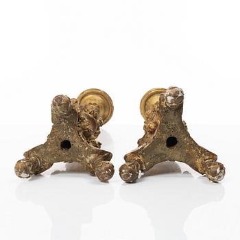Two similar of altar candle sticks, south Europe, 18th/19th century.