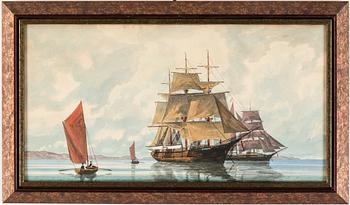 Okänd konstnär 1800/1900-tal · OKÄND KONSTNÄR, akvarell, 1800/1900-tal.