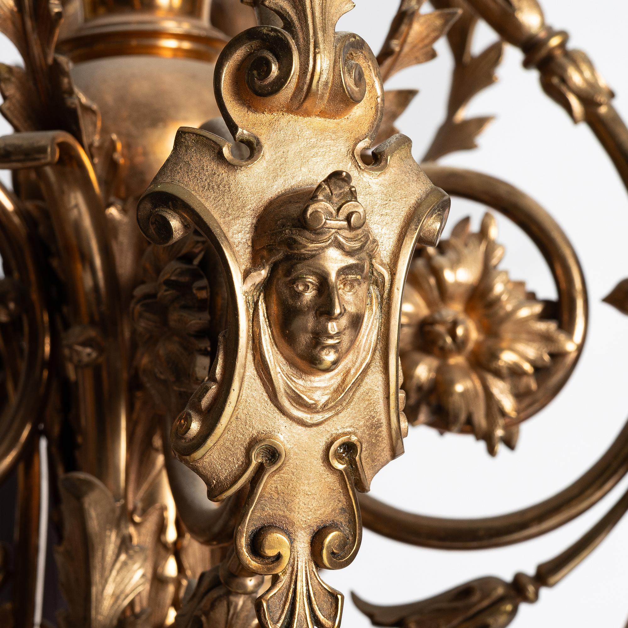 Chandelier, Oscarian, Otto Meyer & Co., circa 1900.