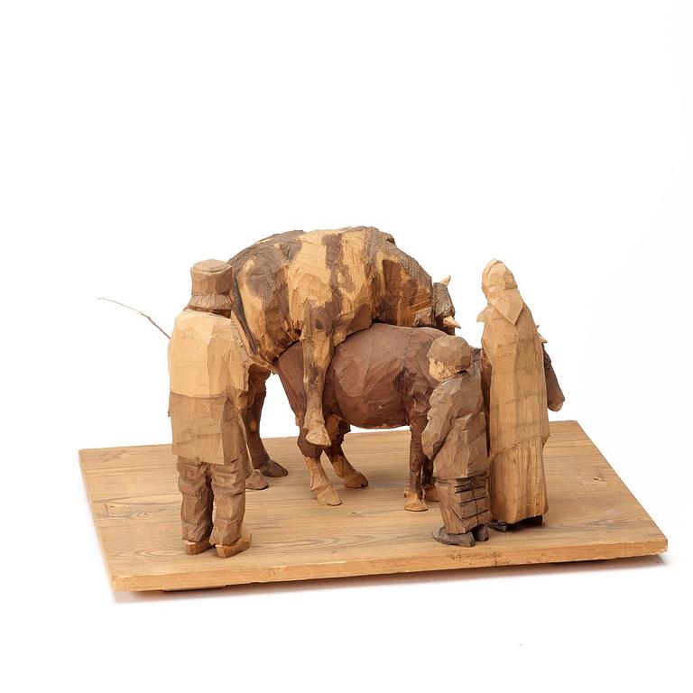 Axel Petersson Döderhultarn, "Lantlig idyll - kobröllop" (cow wedding).