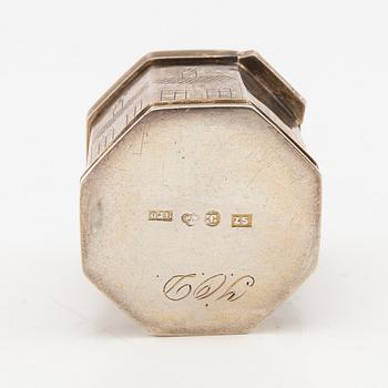Scent box, silver, Oscar Julius Björkman, Karlskrona, 1878.