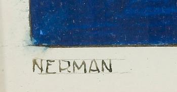 EINAR NERMAN, gouache, sign.