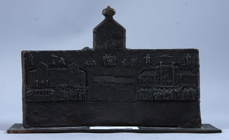 SKULPTUR, brons, Thord Tamming, sign o dat -91.