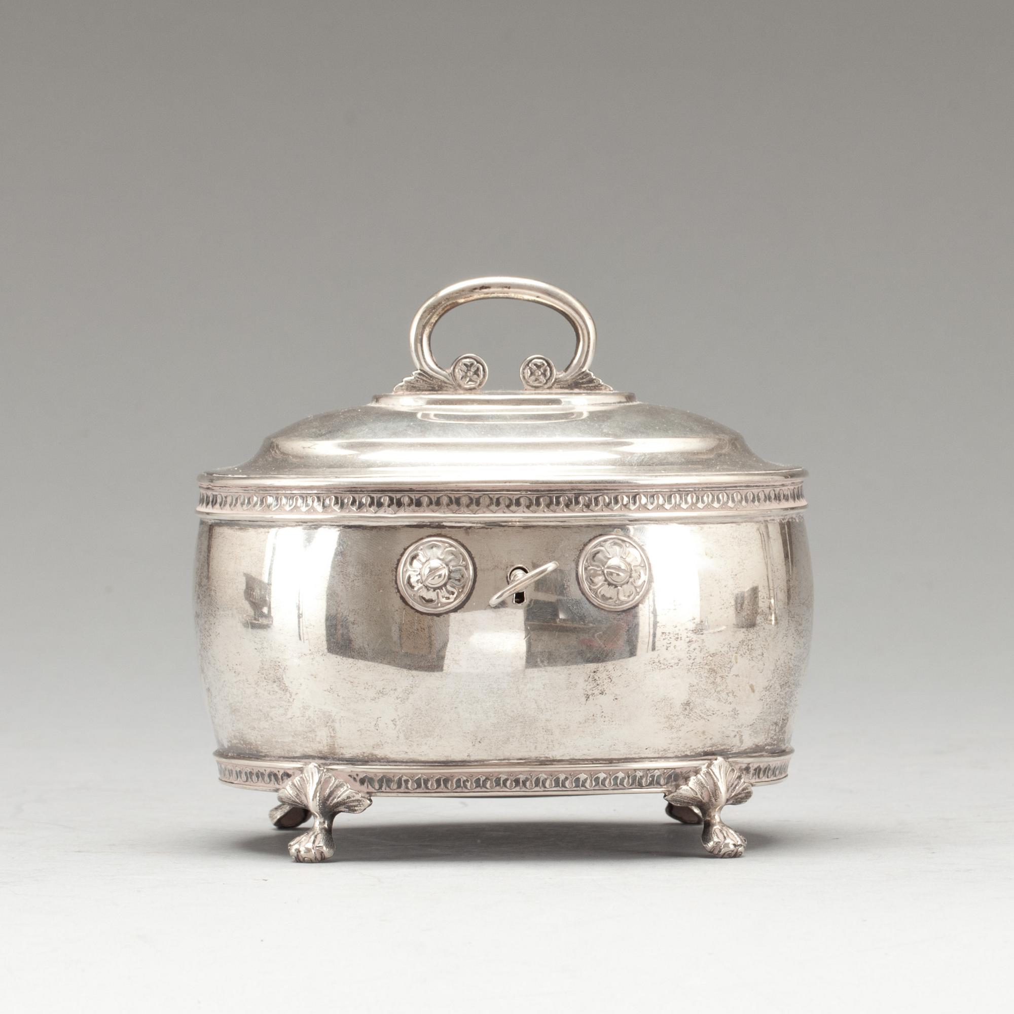 SOCKERSKRIN, silver, K. Anderson, Stockholm, 1913. Vikt ca 460 g.