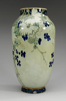 An Edmond Lachenal Art Nouveau stone ware vase, France ca 1880-1900.