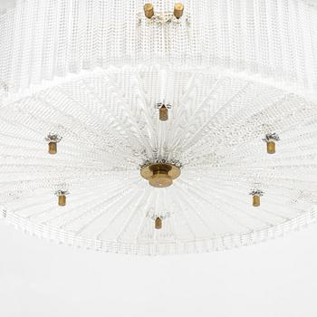 Carl Fagerlund, ceiling lamp, Orrefors, second half of the 20th century.