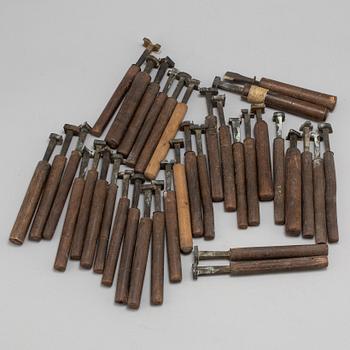 A set of 35 tools, 19th century.