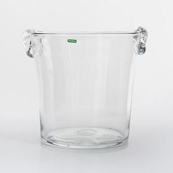 Nils Landberg, a glass wine cooler, Orrefors, Sweden, mif 20th century.