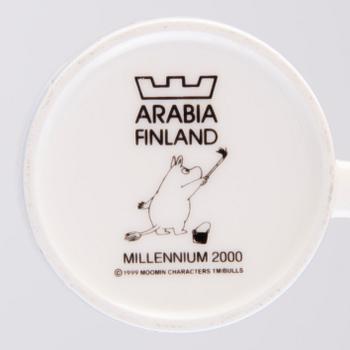 MOOMIN-MUG, porcelain, 'Millennium', Moomin Characters, Arabia 1999-2000.