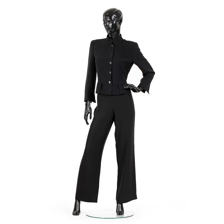 ARMANI, tvådelad dräkt bestående av jacka samt byxor.