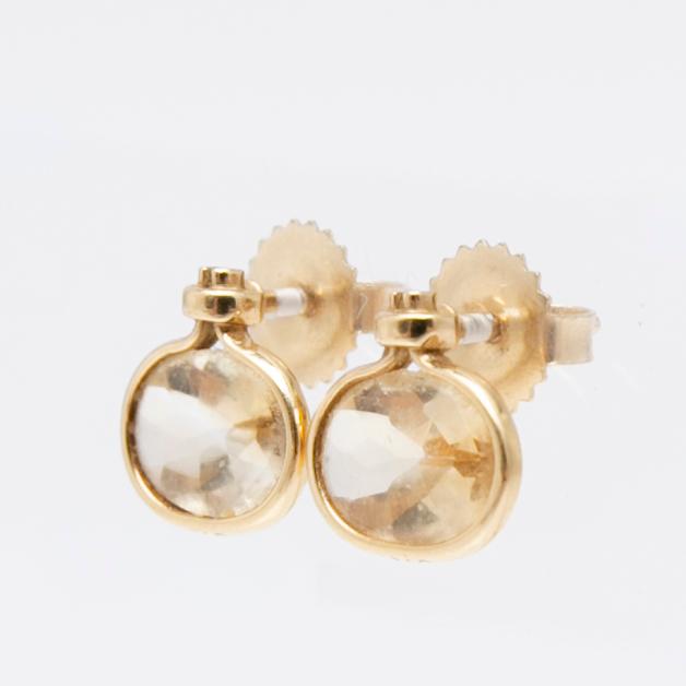 Vivianna Torun Bülow-Hübe, Earrings, a pair, "Savannah", 18K gold with citrines.