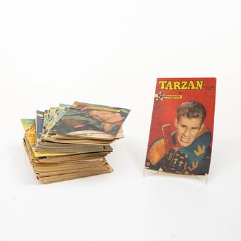 Comic books, a collection, including "Serie-Magasinet Kilroy", "Tarzan med stjärnmagasinet" and "Serie-Magasinet".