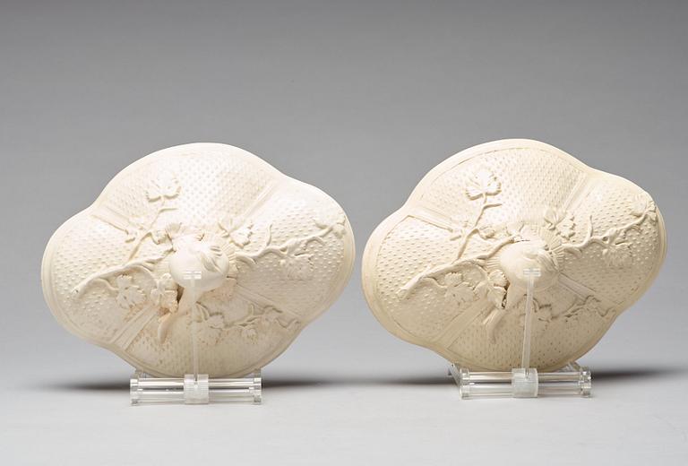 A pair of cream ware tureens with covers, Marieberg, period of Steen (1769-1788).