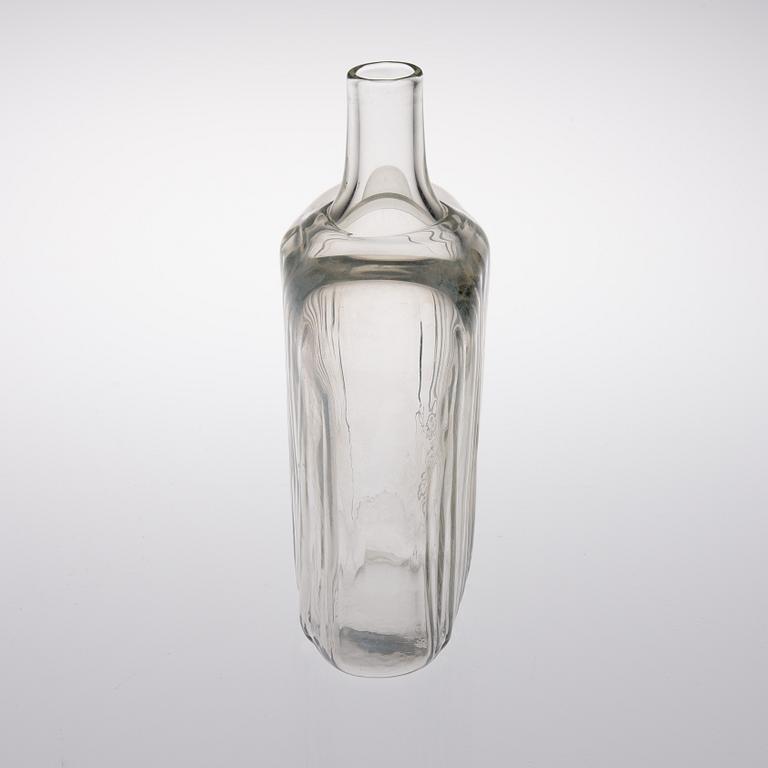 KAJ FRANCK, KARAFF, glas, signerad K. Franck Nuutajärvi Notsjö -62, OCH BURK, glas, märkt Nuutajärvi Notsjö.